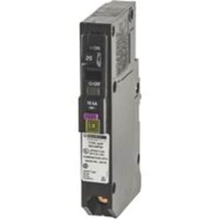 Square D Circuit Breaker, QO Series, 20A, 1 Pole, 120V AC, 10kA at 120V AC 6562839